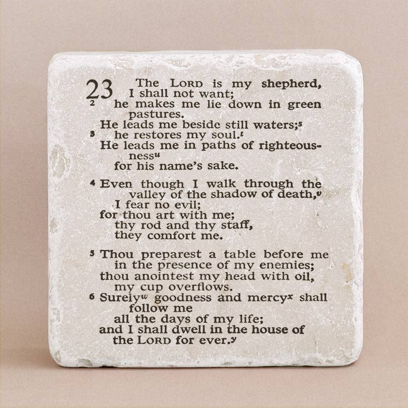 Art Scripture Stone Psalm 23