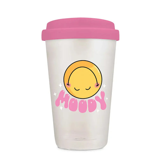 Moody Glass Tumbler with Silicone Lid