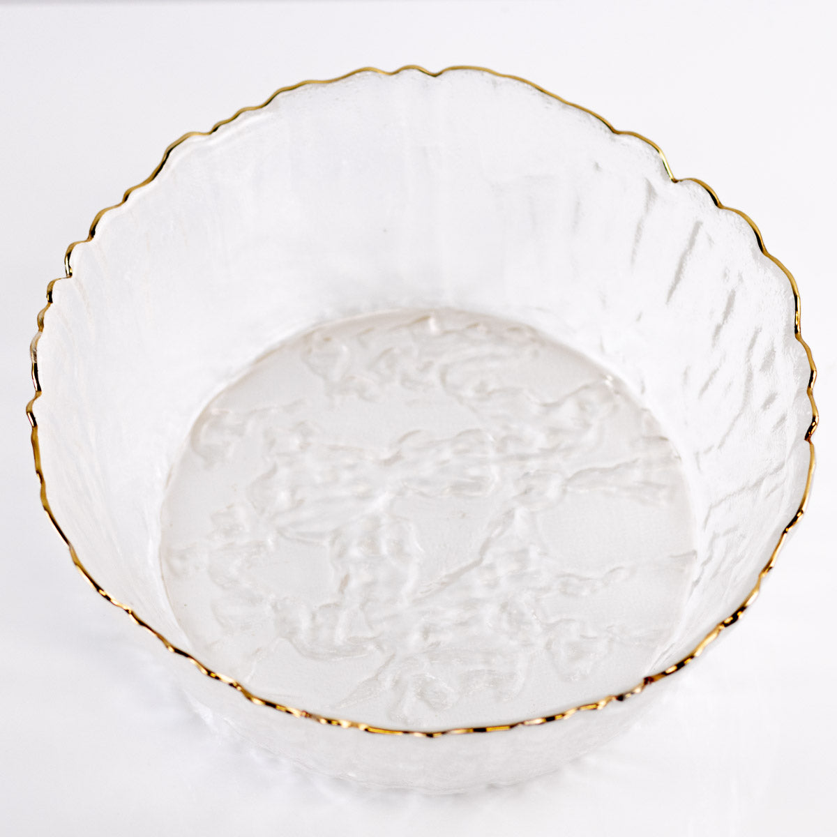 Marguerite Gold Rim Serving Bowl