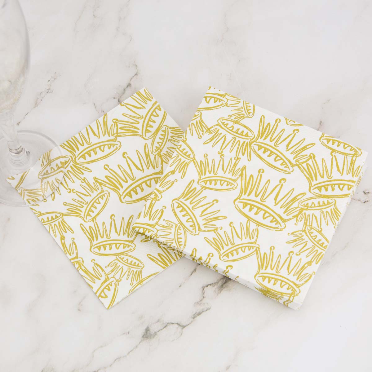 Crown Cocktail Napkins