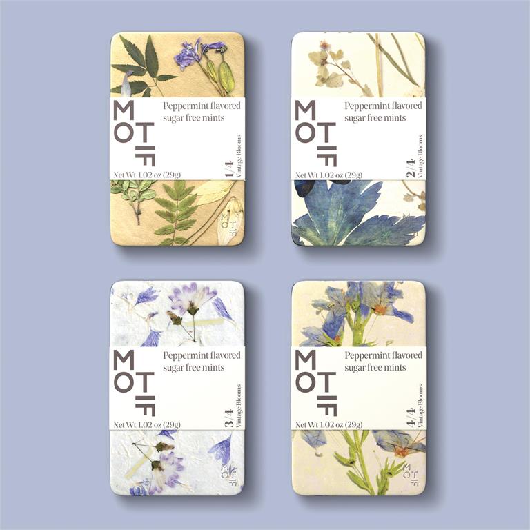 Motif Vintage Blooms Mints