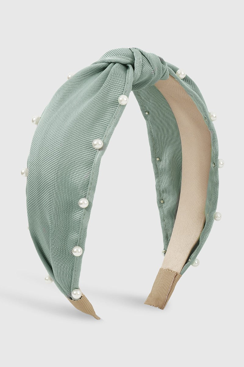 Vintage Pearl Top Knot Headband