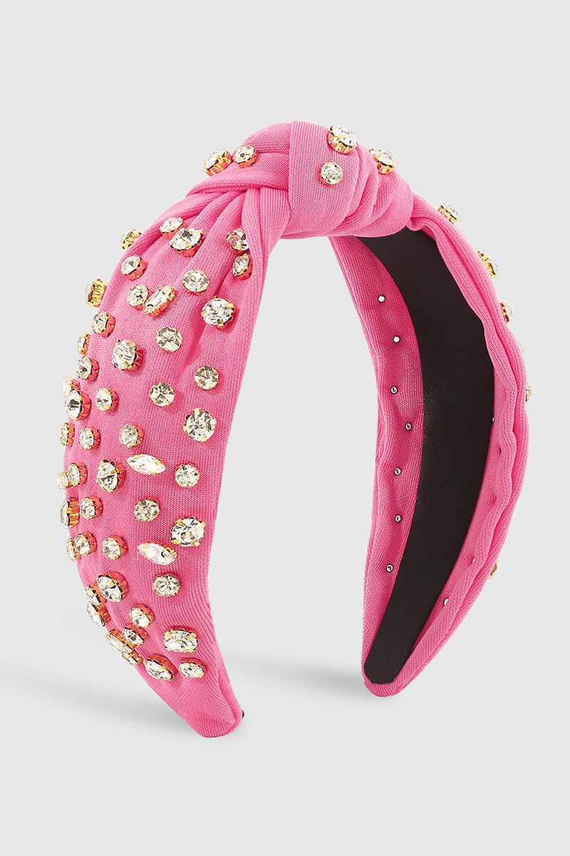 Rhinestone Top Knot Headband