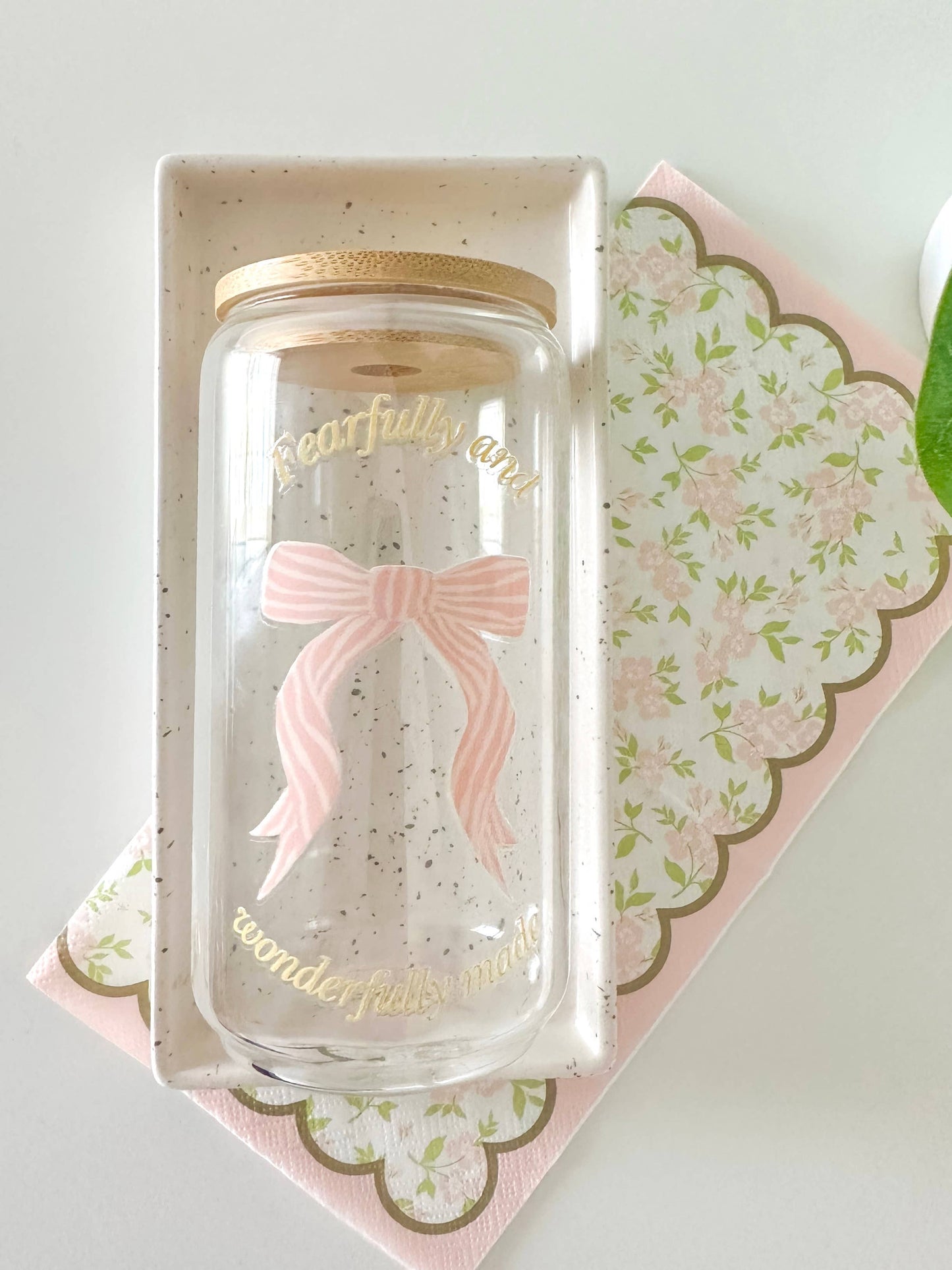 "Fearfully and Wonderfully made" Glass Tumbler