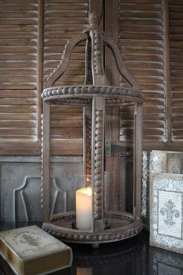 28.5" Open Beaded Oval Lantern