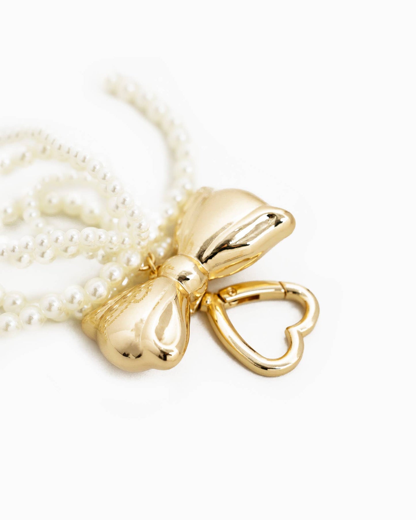 Chunky Pearl Bow Bag Charm