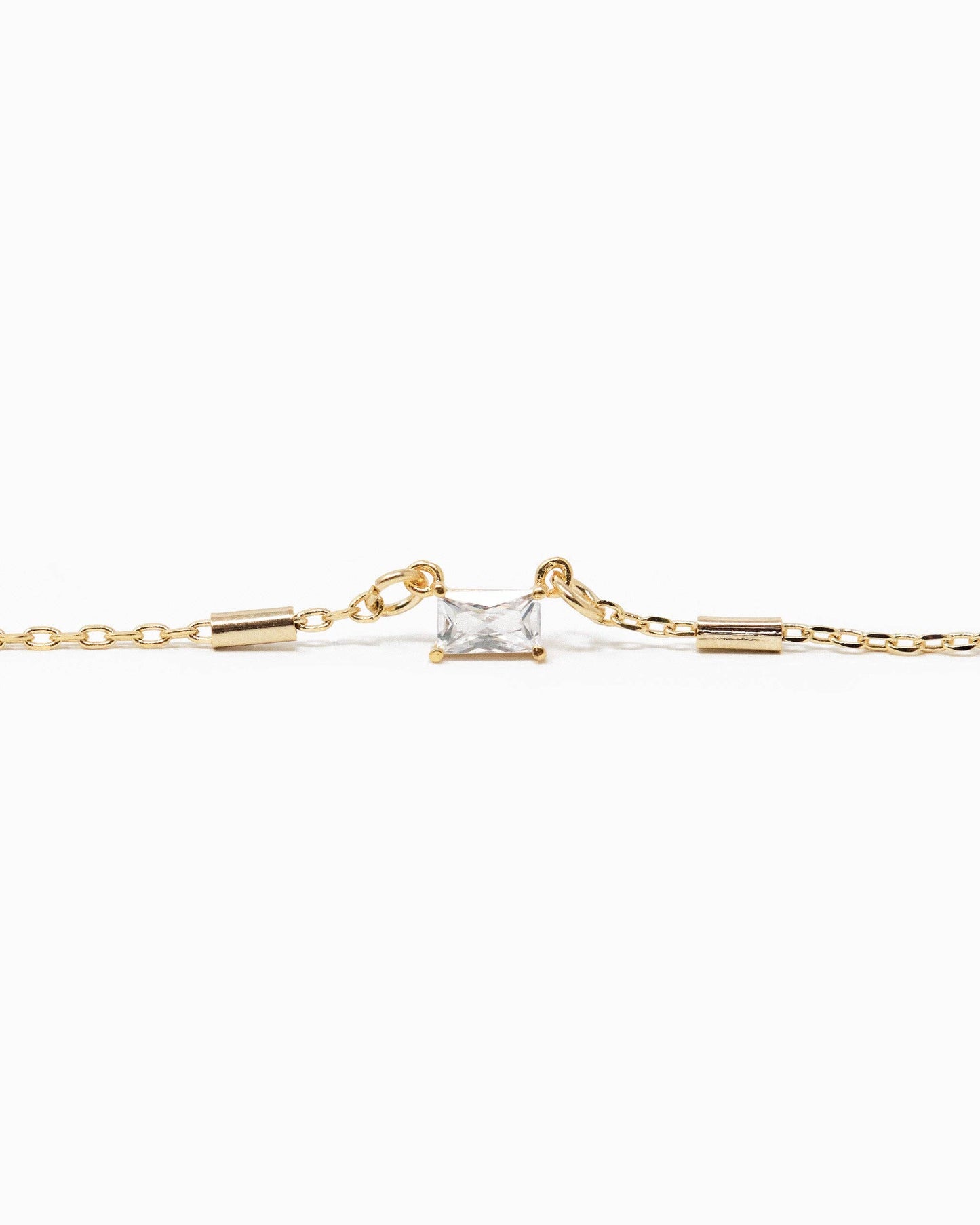 Baguette CZ Pendant Necklace