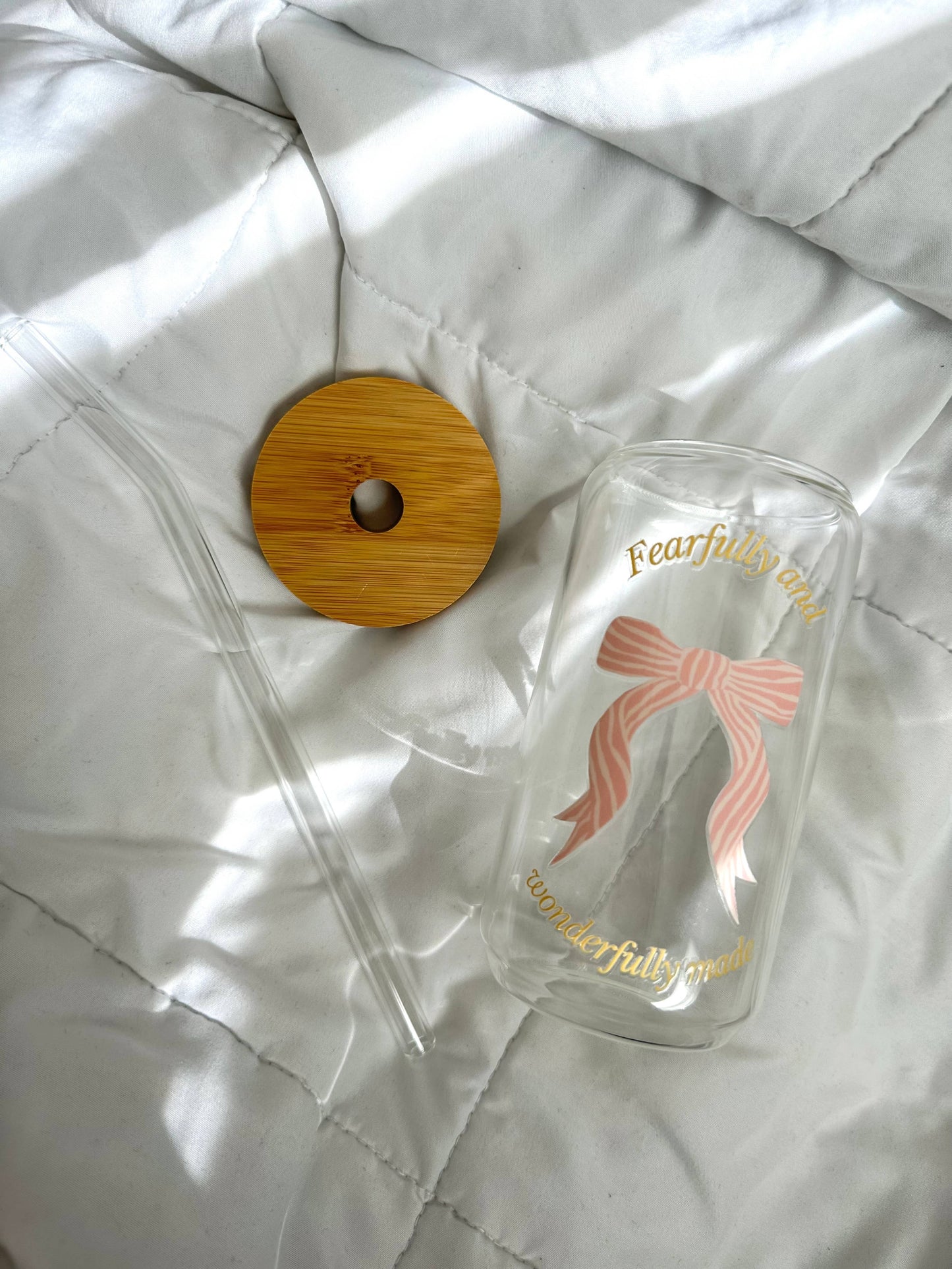 "Fearfully and Wonderfully made" Glass Tumbler