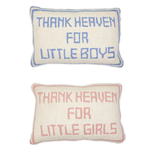 Thank Heaven Embroidery Pillow