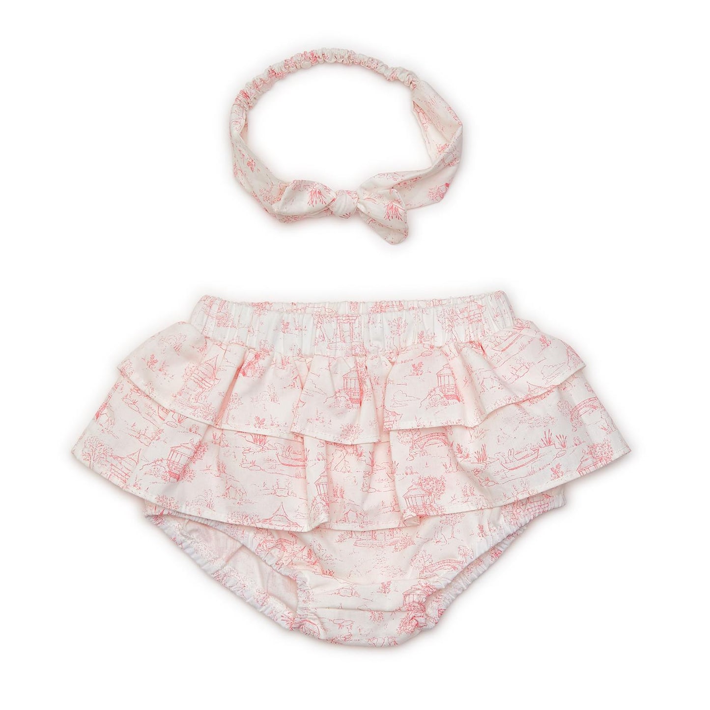 Ruffled Diaper Cover & Headband Set