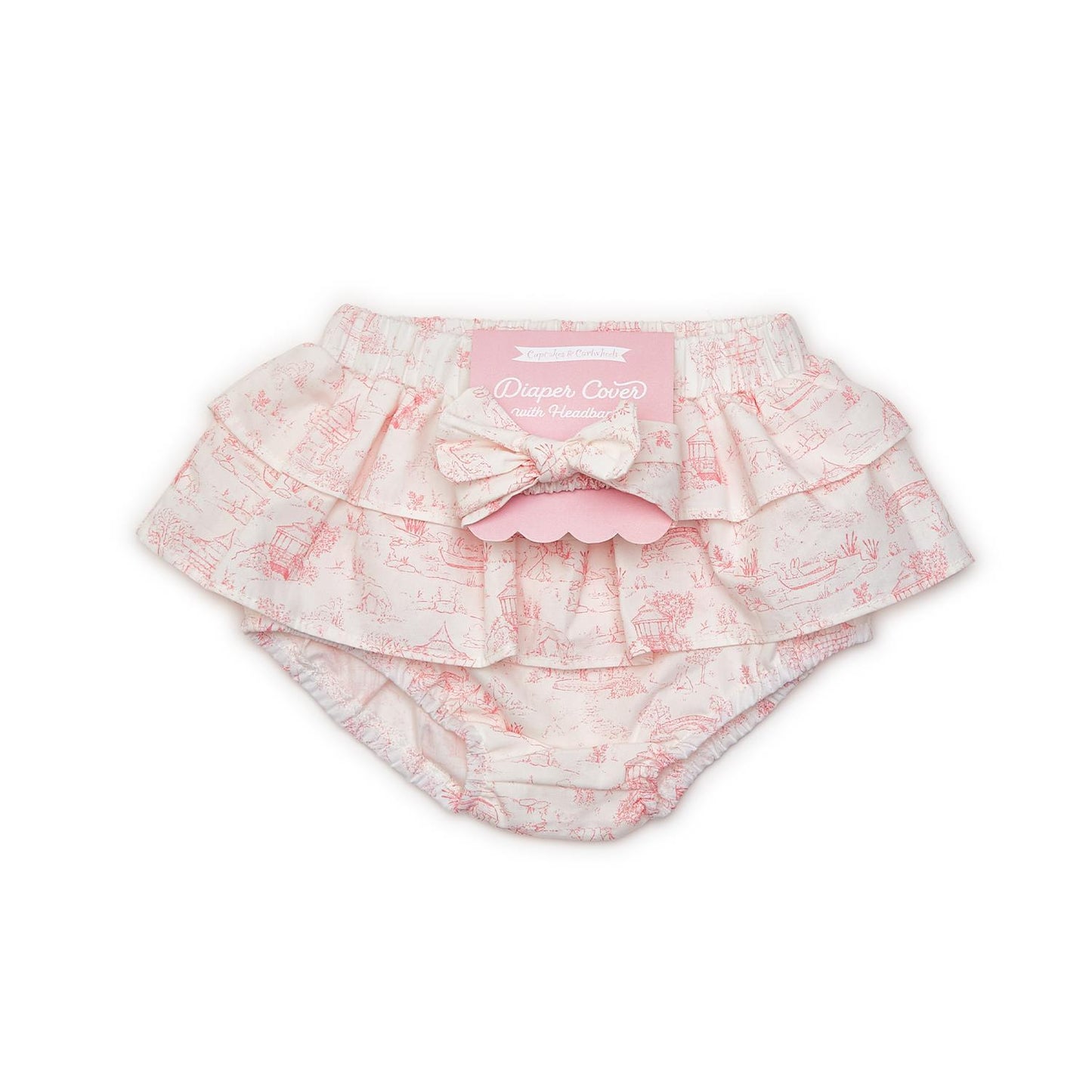 Ruffled Diaper Cover & Headband Set