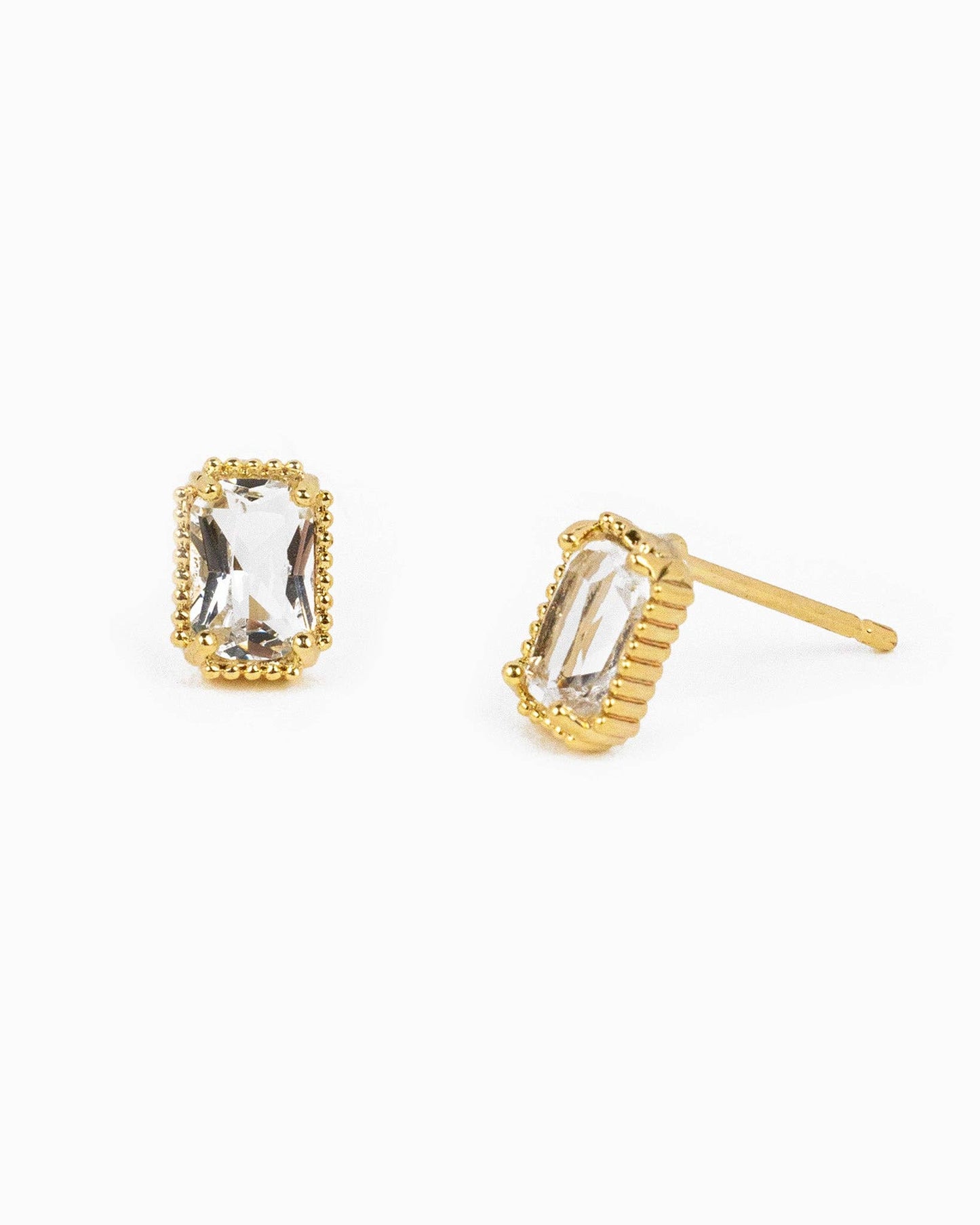 Vintage Style Baguette Studs