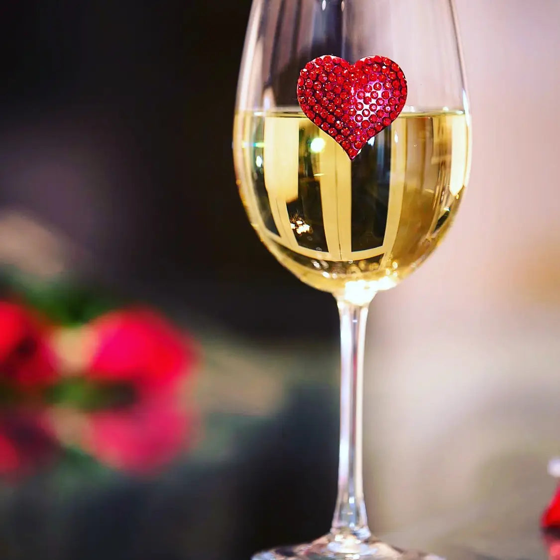 Jeweled Stemmed Wine Glass TQJ