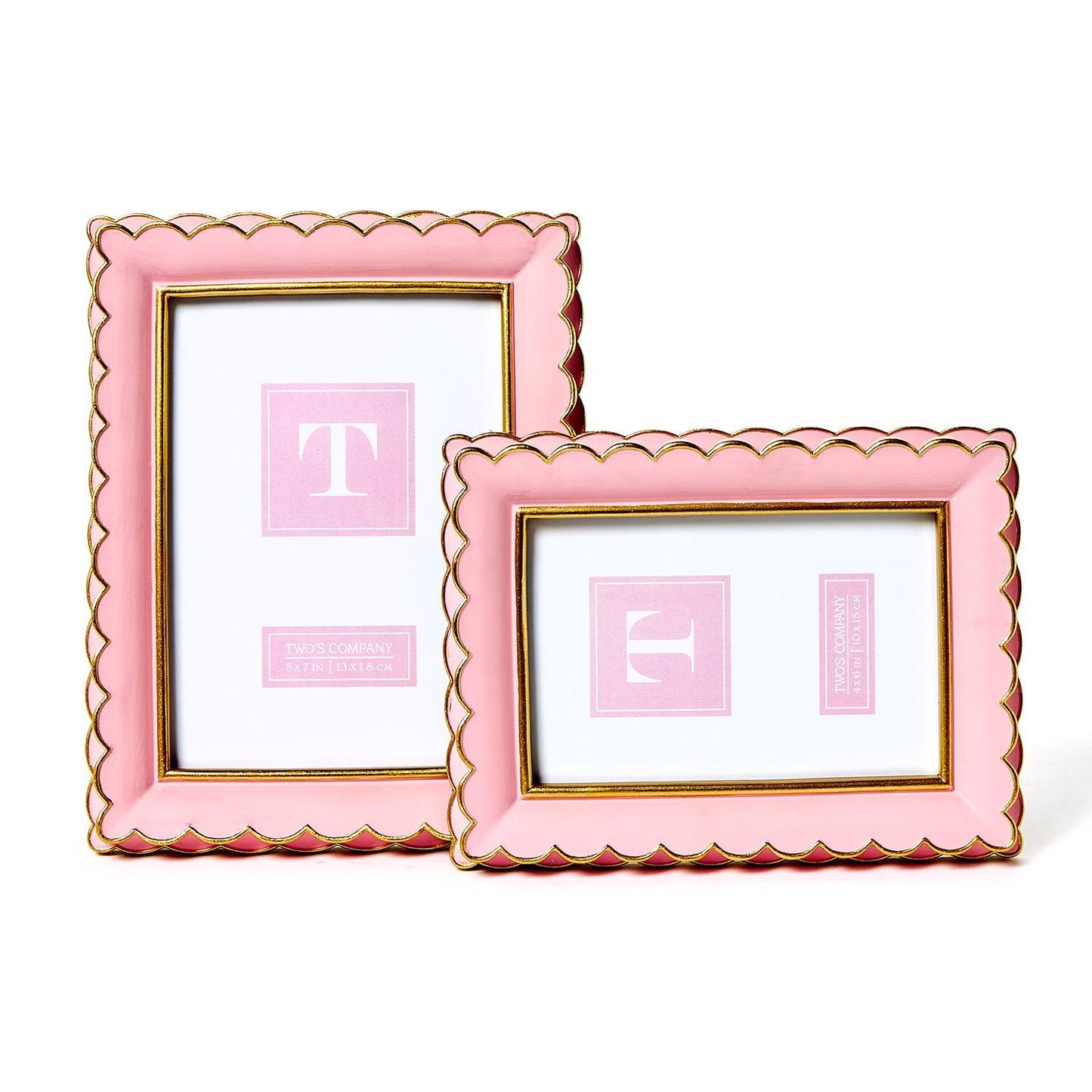 Scalloped Pink Picture Frames