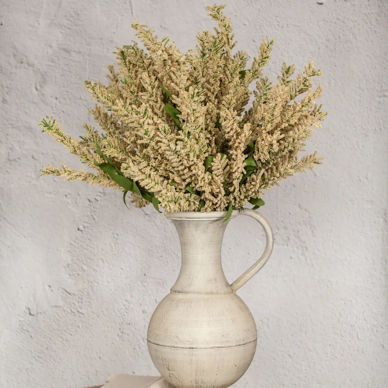 24" Cream & White Heather Bush