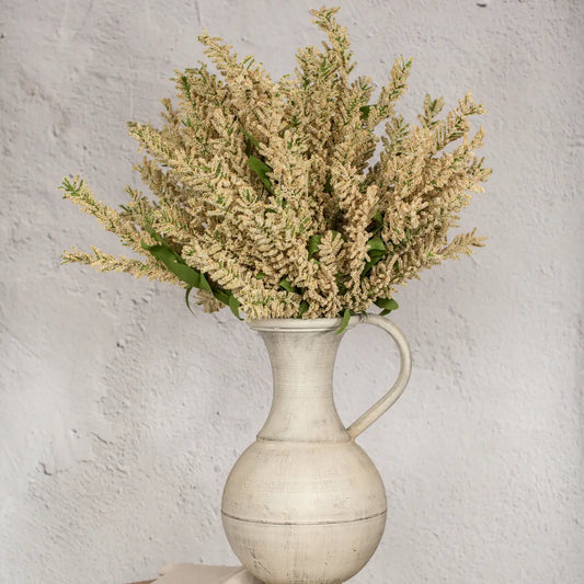 24" Cream & White Heather Bush
