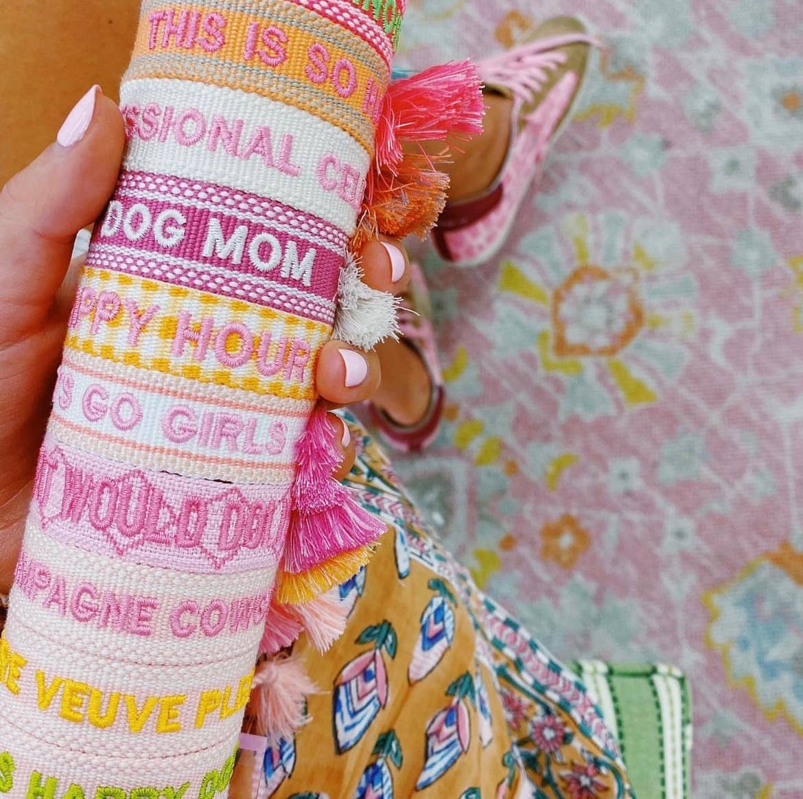 "More Veuve Please" Woven Bracelet