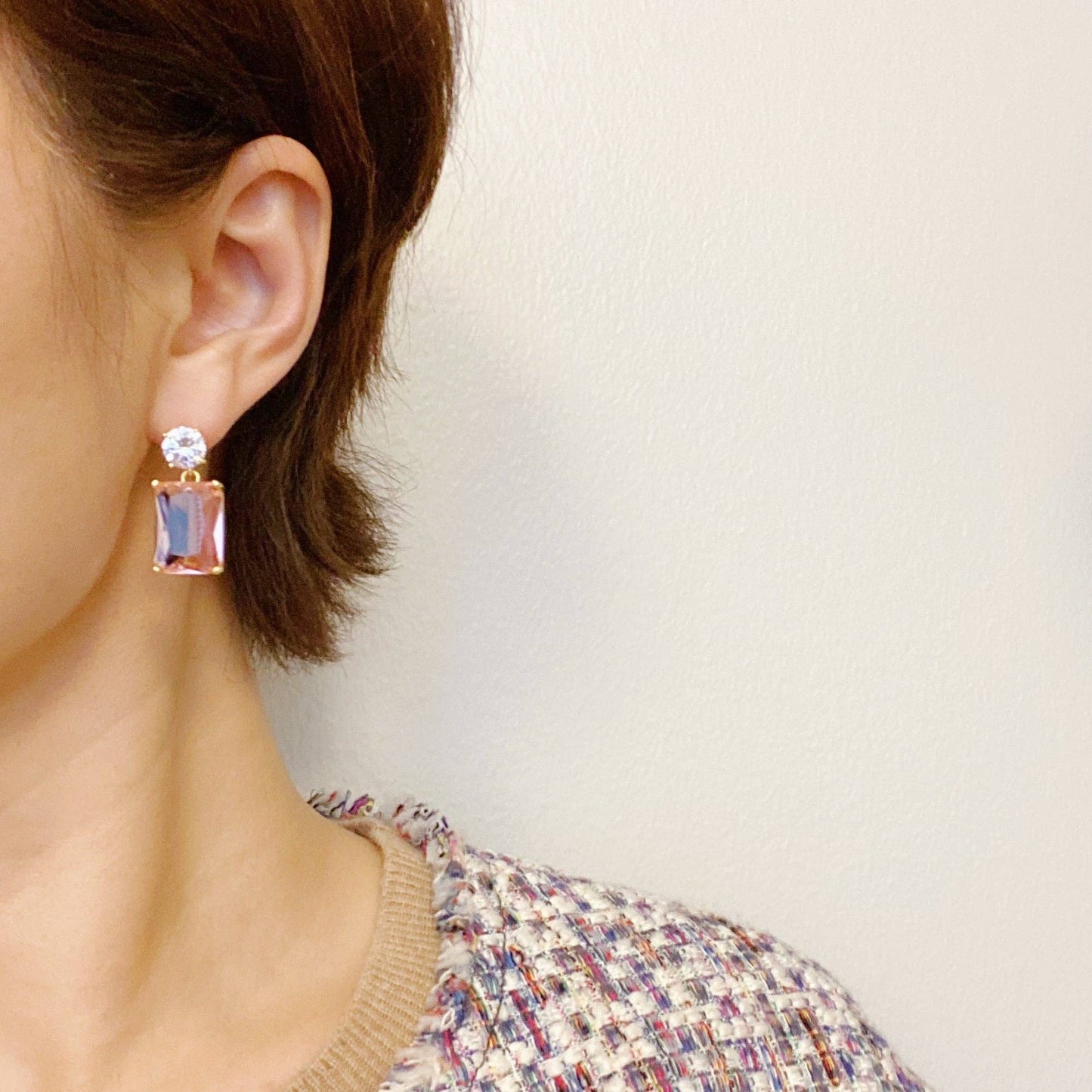 Pink Jewel Earrings