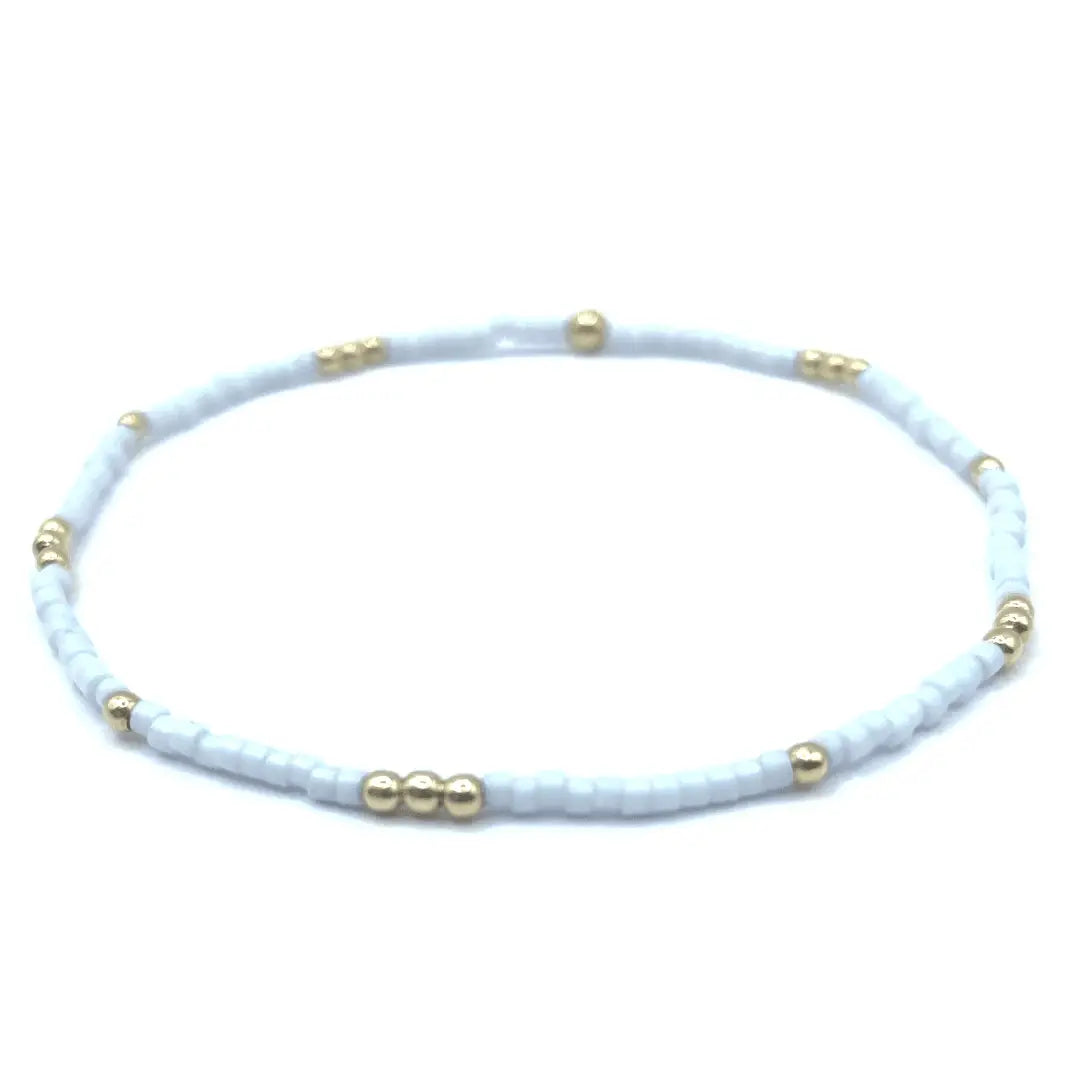 2mm Newport Blue Gray + Gold Bracelet