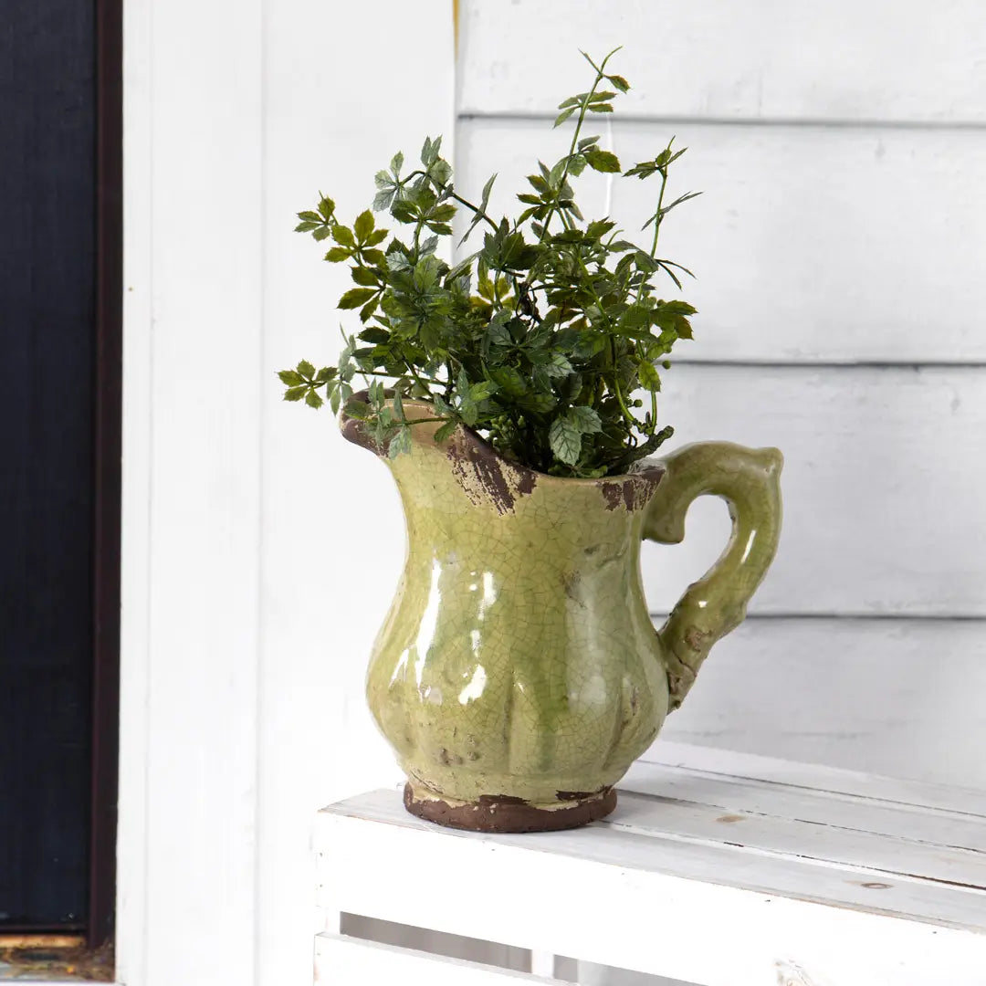 Green Ceramic Pitcher