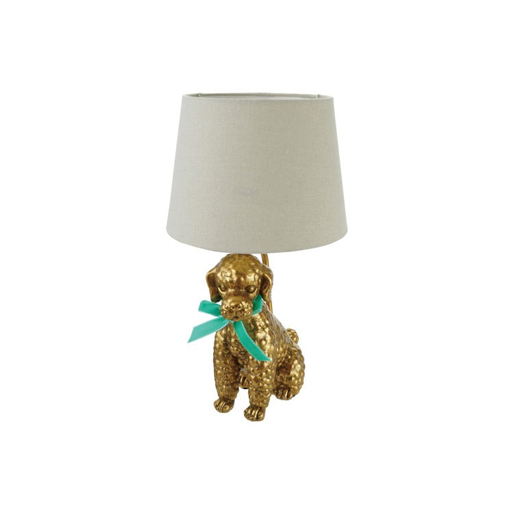 Resin Poodle Lamp