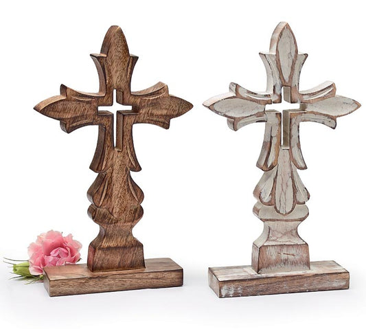 Distressed Cross Decor