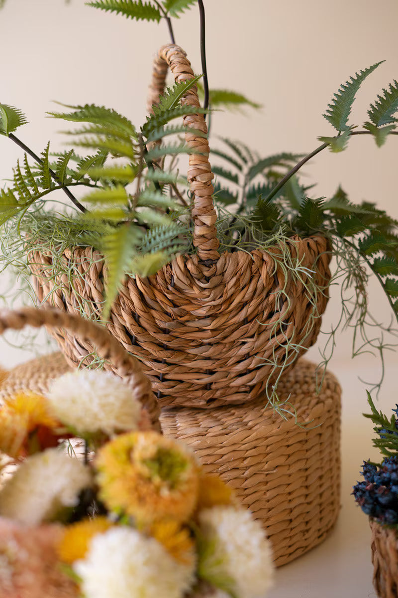 Woven Seagrass Baskets With Handles