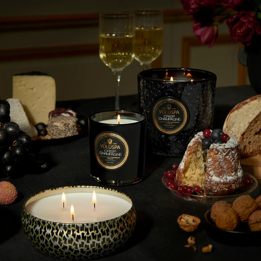30oz. Embossed Glass Candle