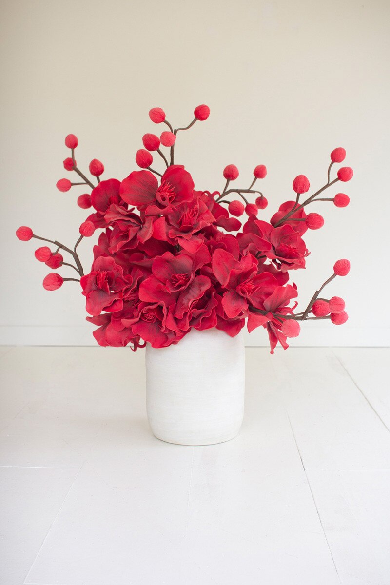 40" Red Botanical