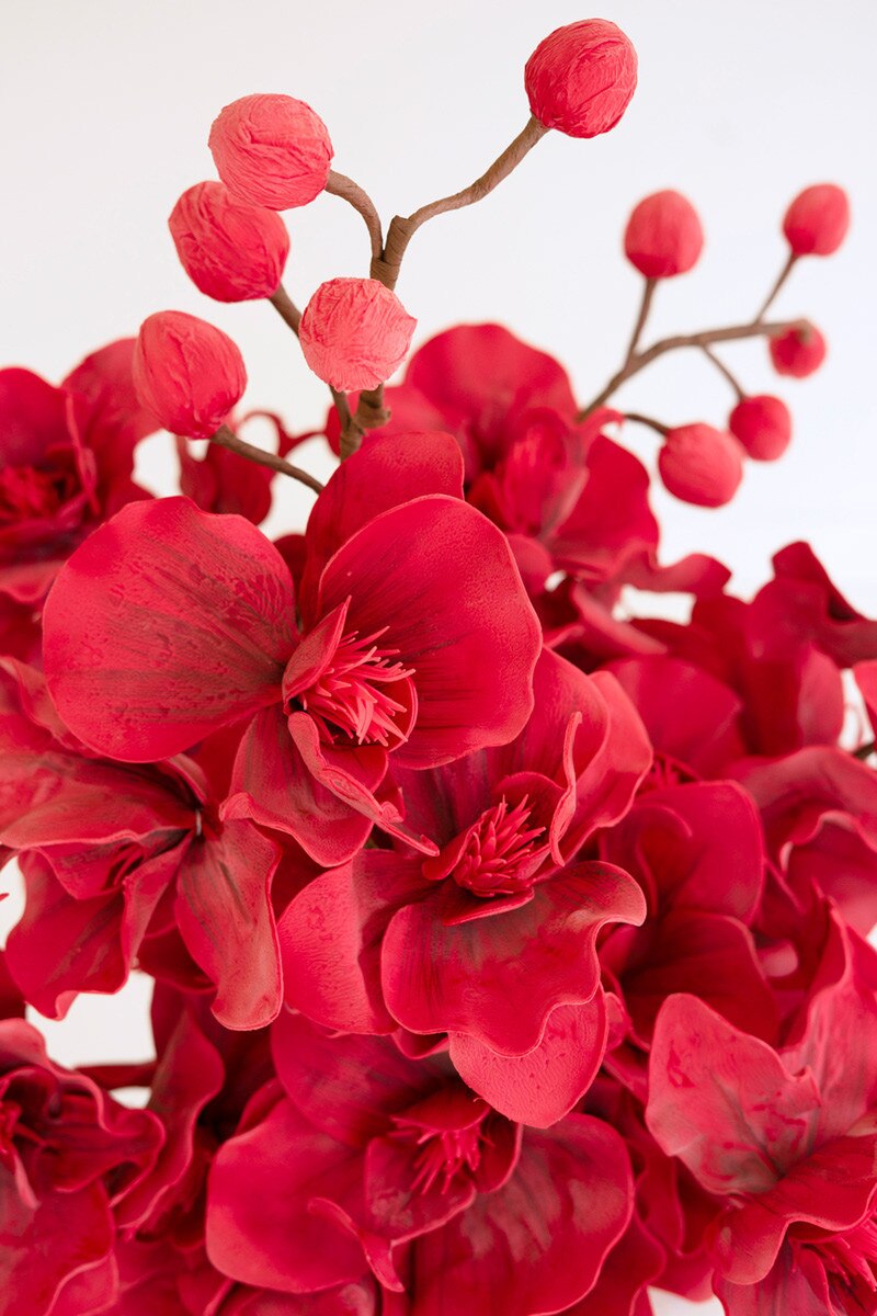40" Red Botanical