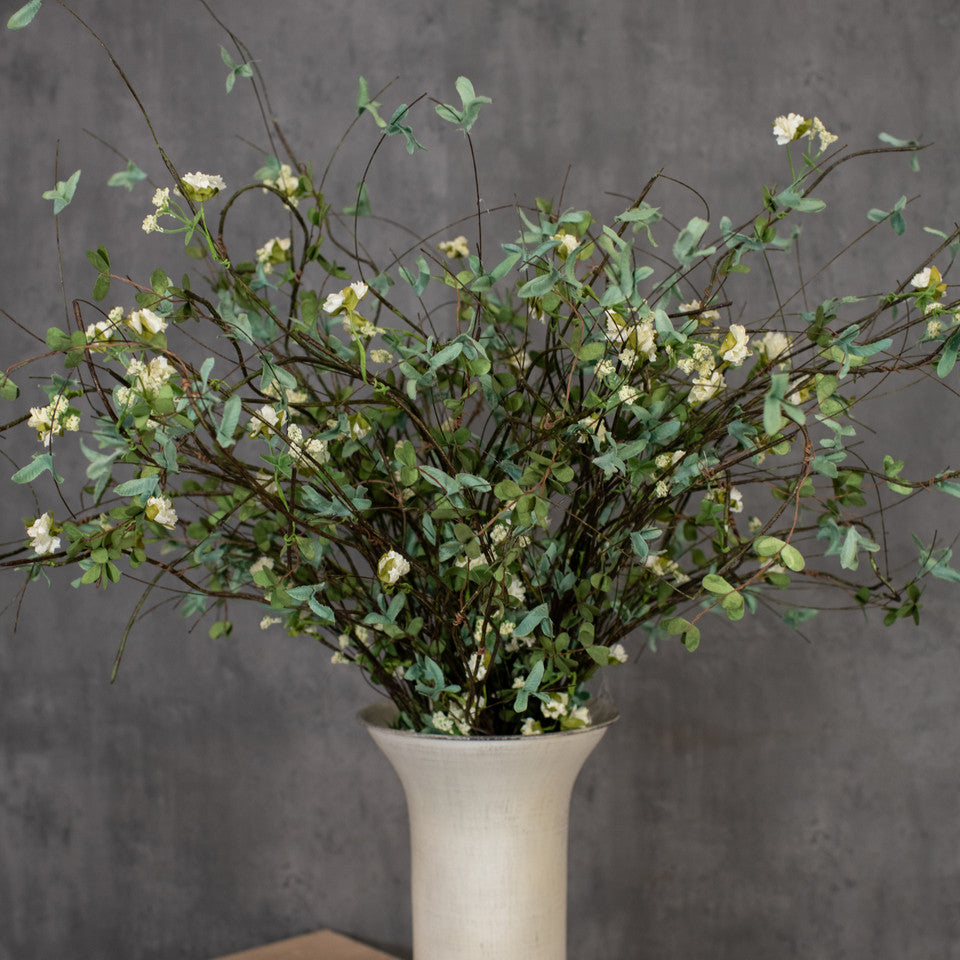 37" Boxwood & Cream Wildflower Bush