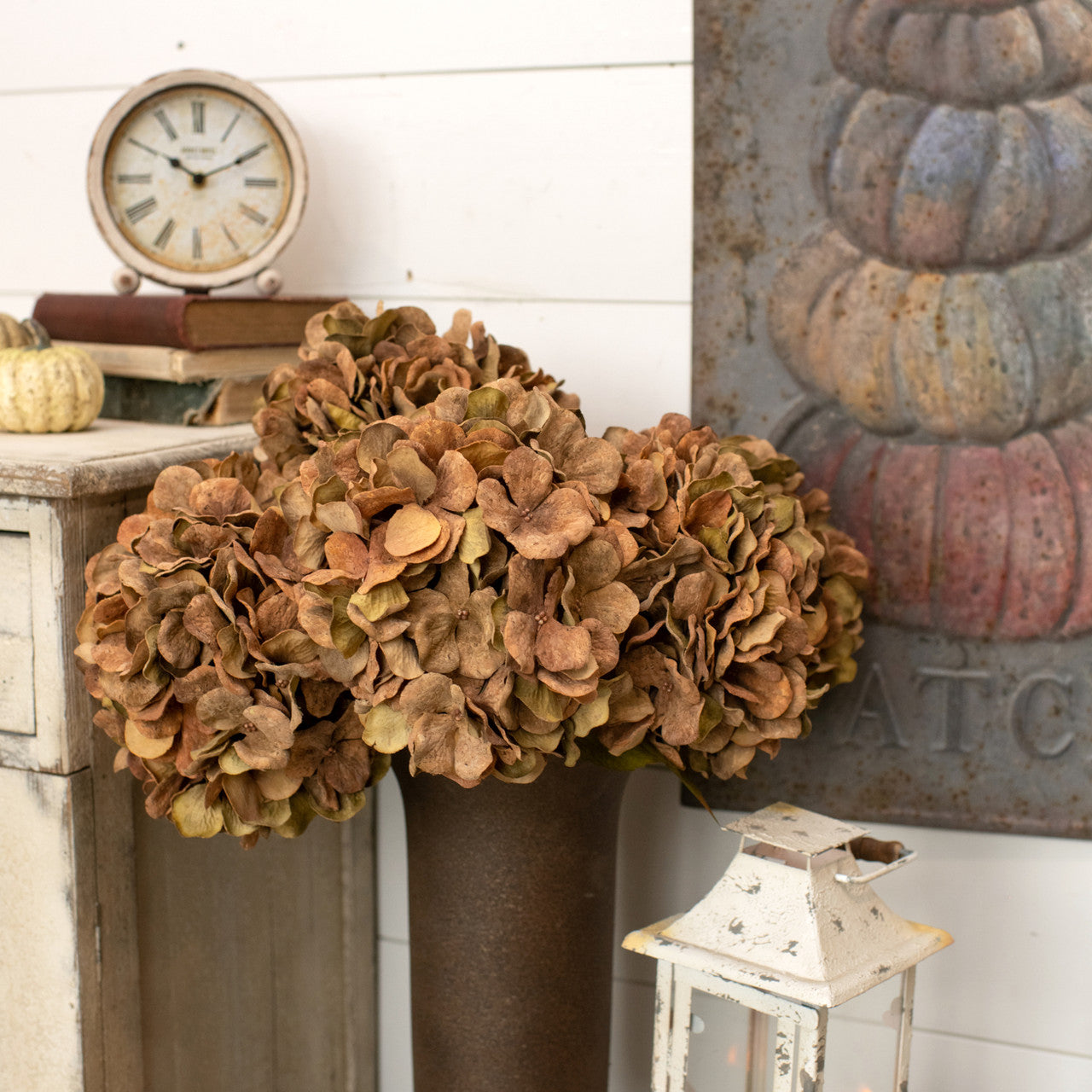 30" Brown & Green Hydrangea