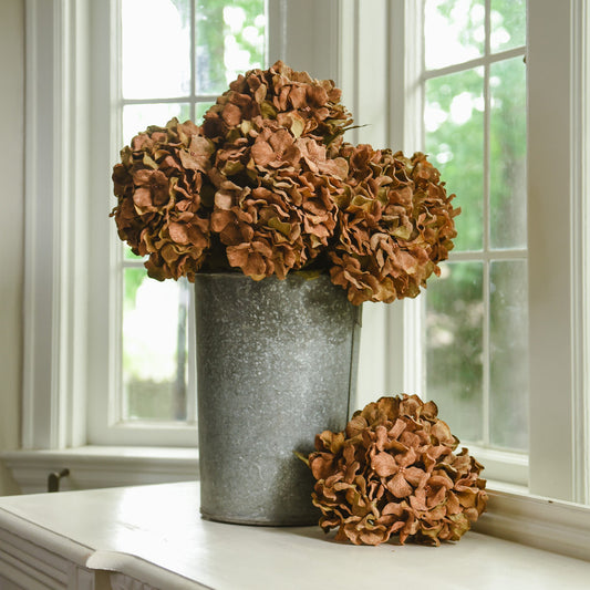30" Brown & Green Hydrangea