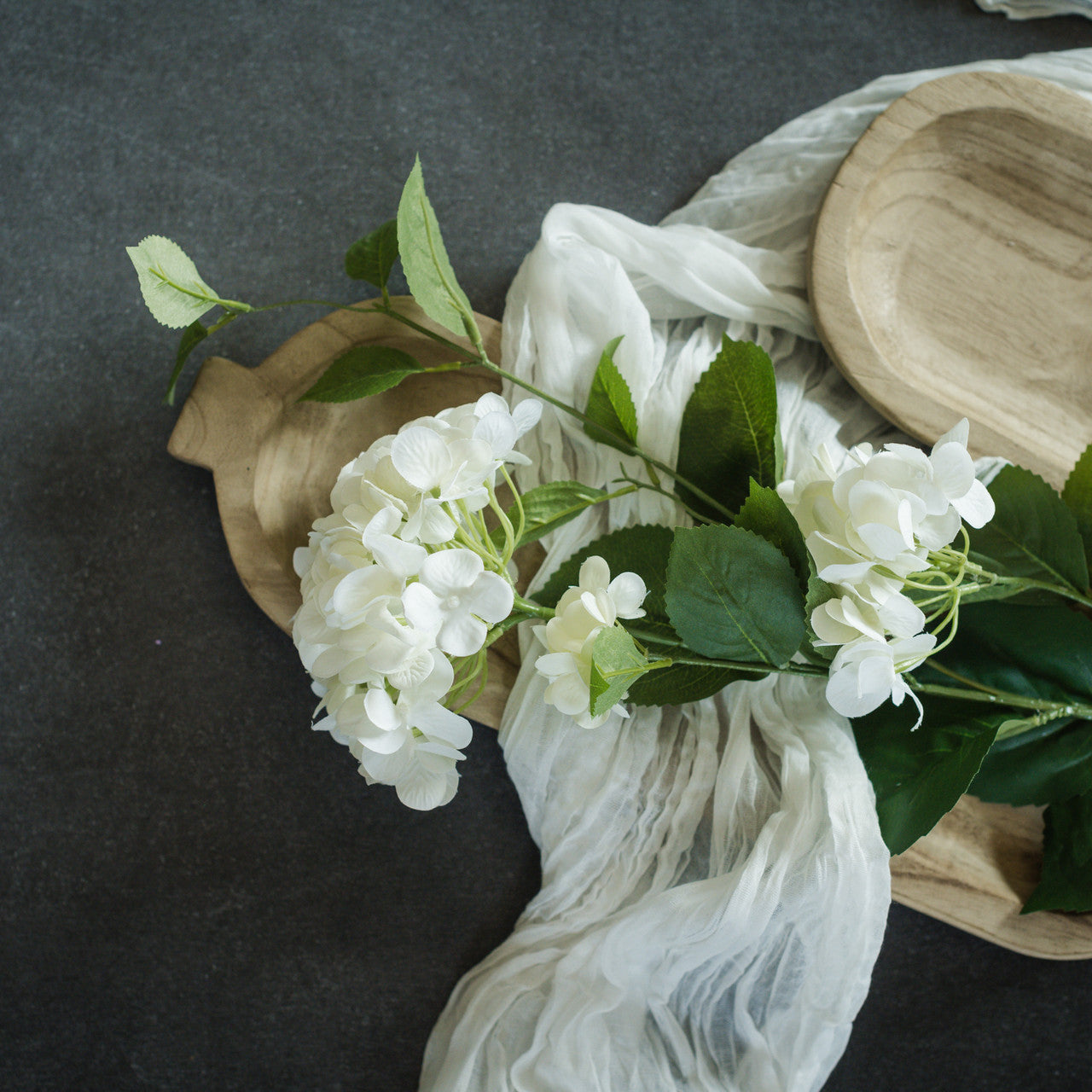 37" Ivory Hydrangea Spray