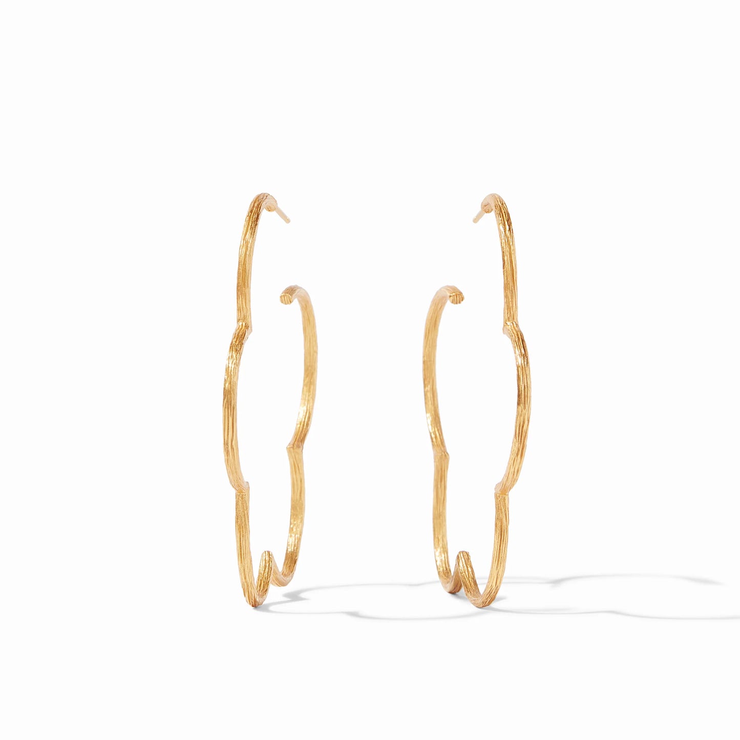 Gardenia Textured Hoops