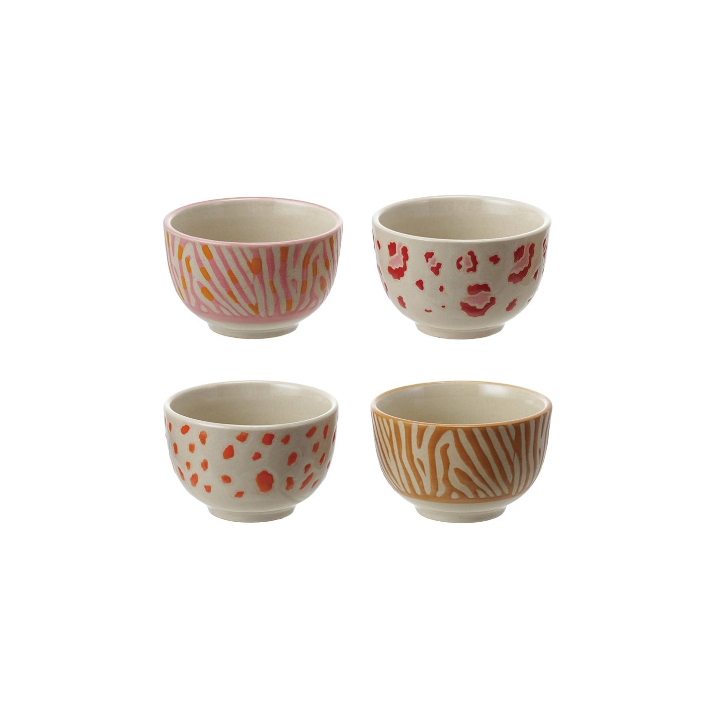 Mini Stoneware Animal Print Bowls