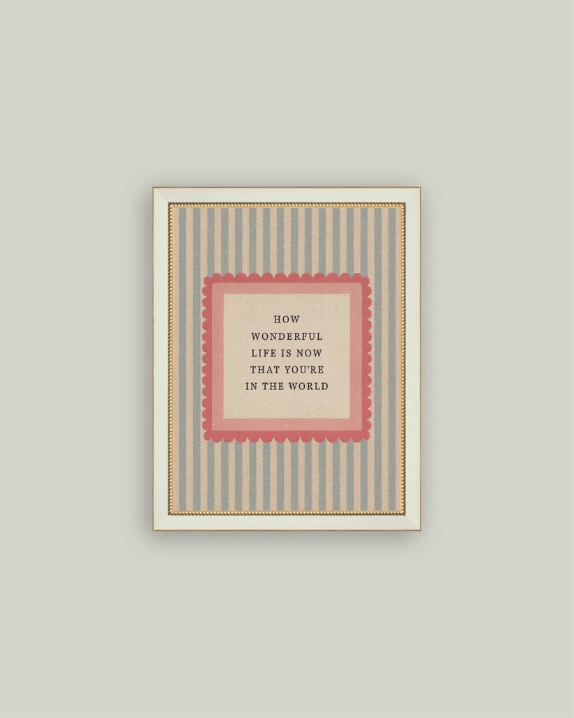 7x9 "How Wonderful Life Is" Frame