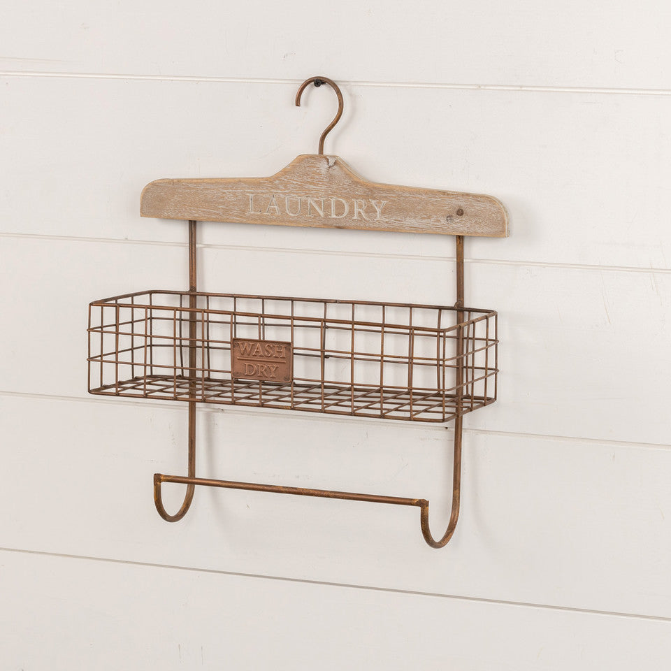 Laundry Hanger with Basket