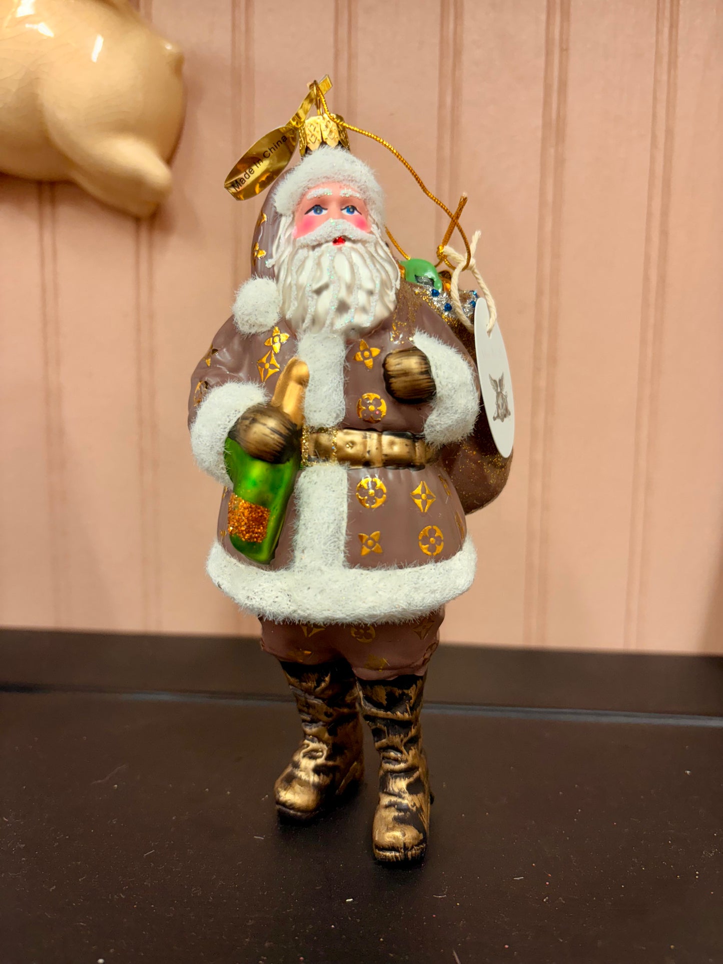 LUXE Santa Ornament