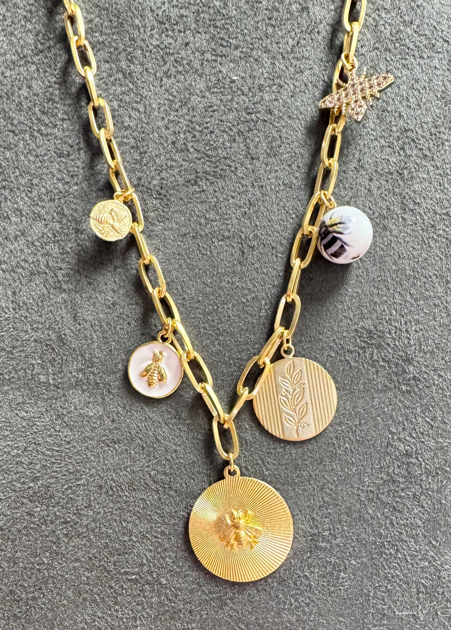Queen Bee Charm Necklace