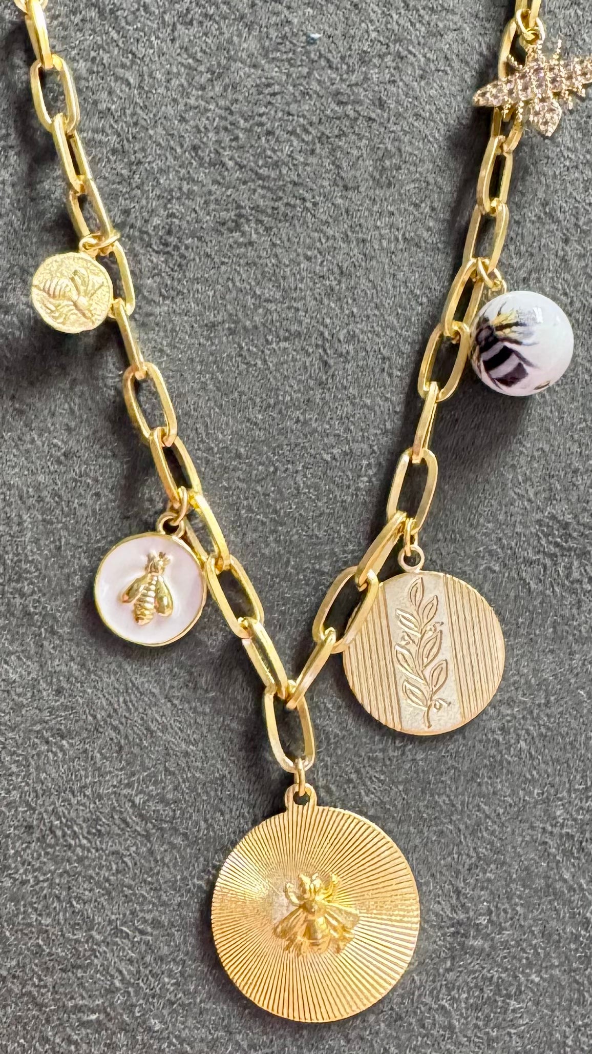 Queen Bee Charm Necklace