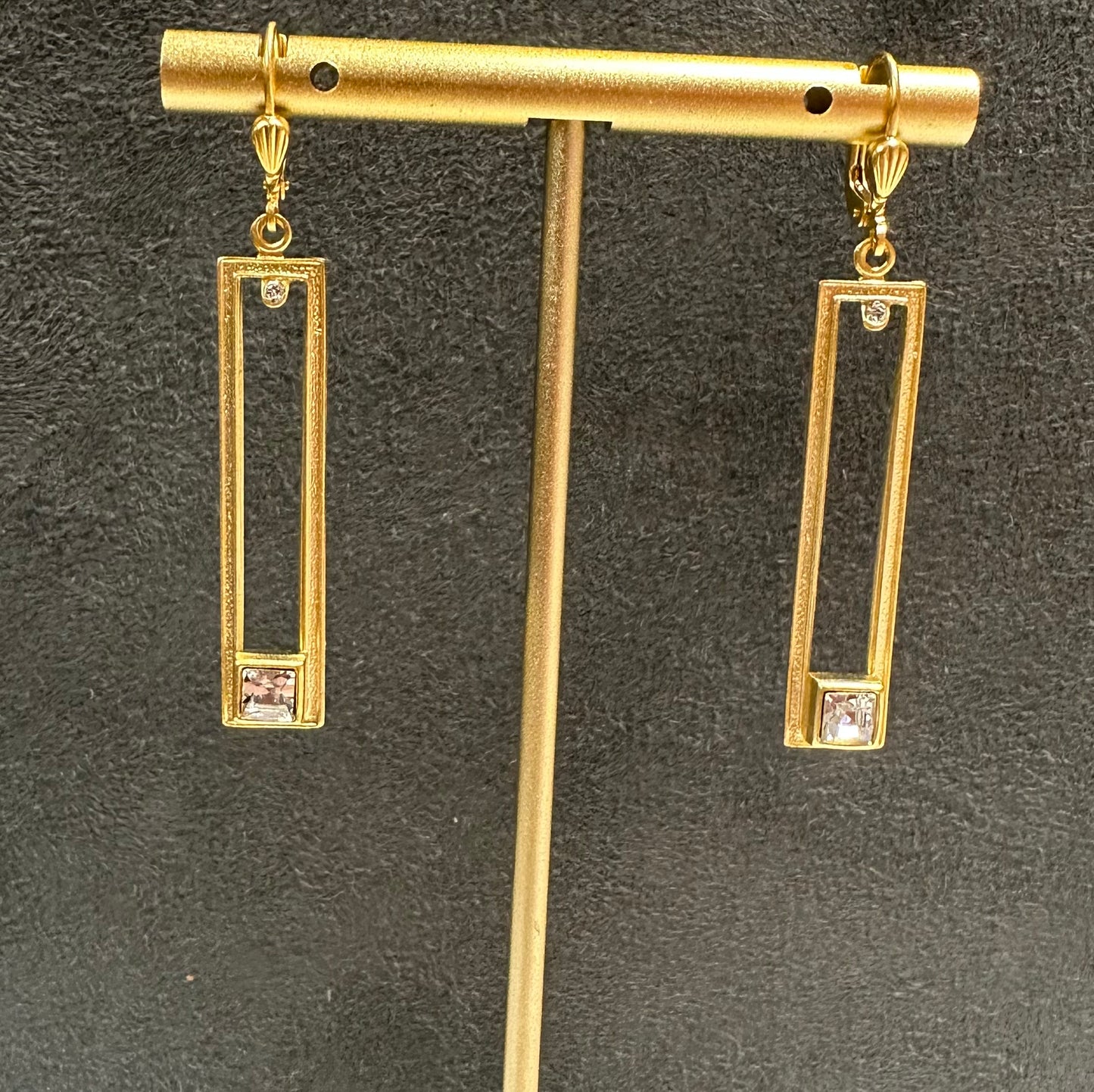 Hollow Rectangle Crystal Drop