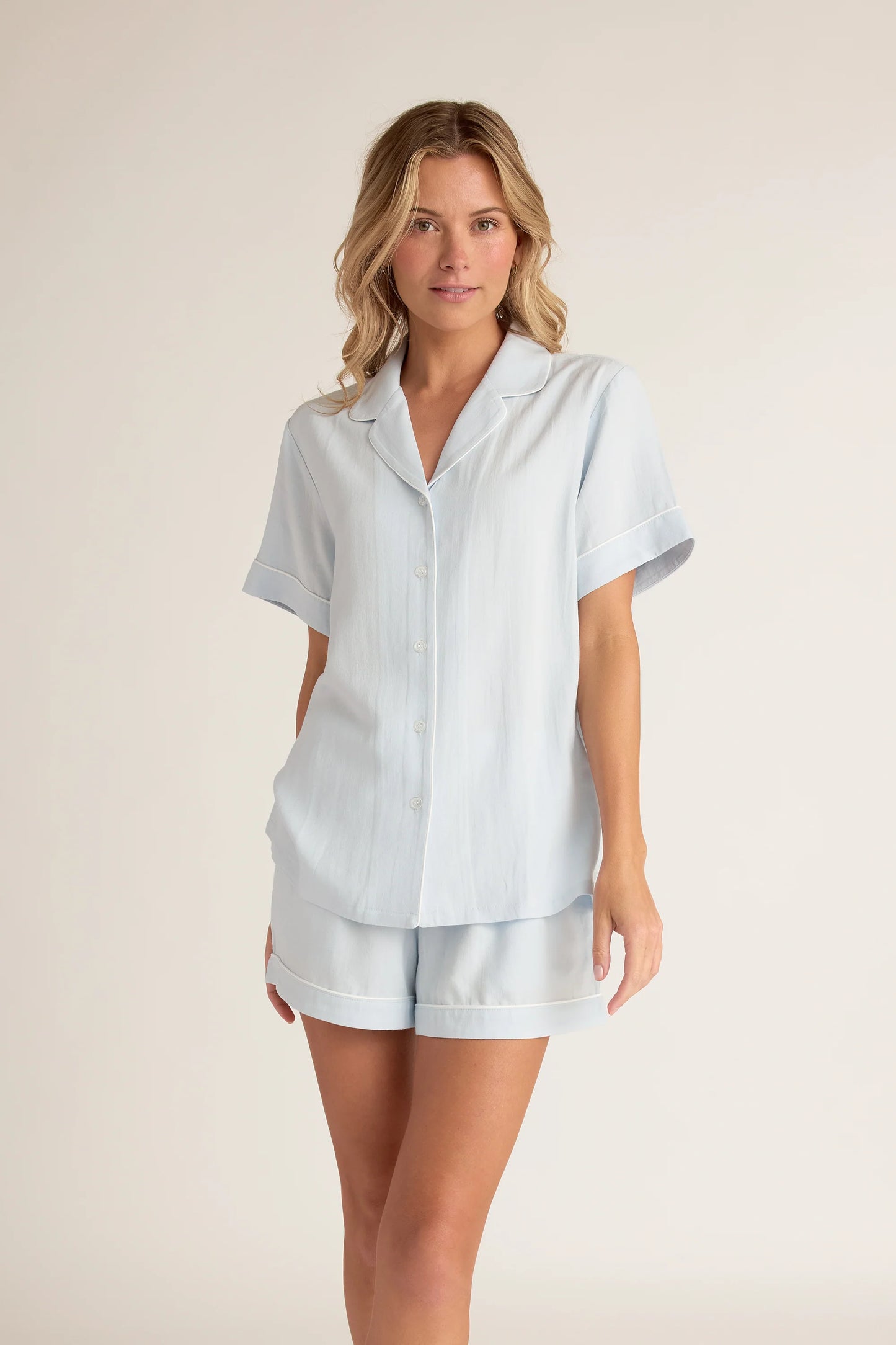 Linen Short Sleeve Button Up