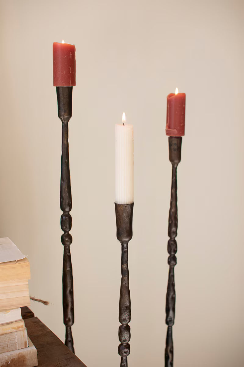 Forged Iron Taper Candle Holder