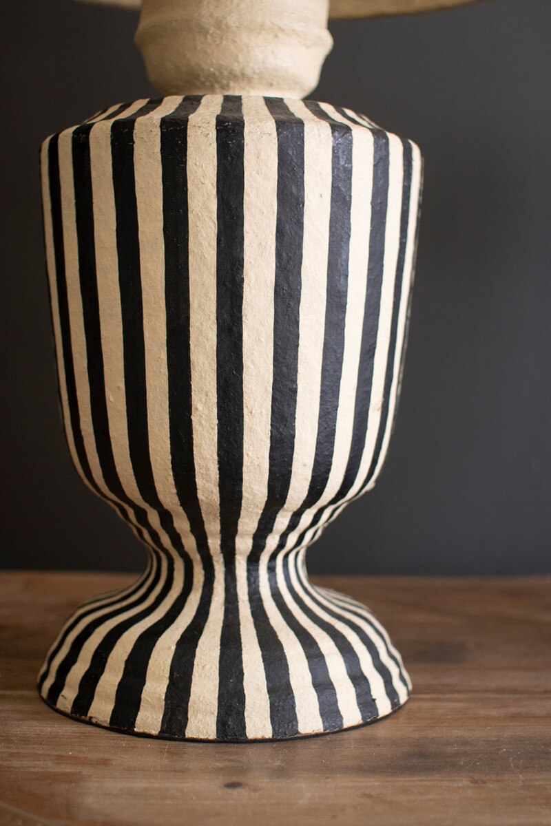 Black & White Stripe Lamp