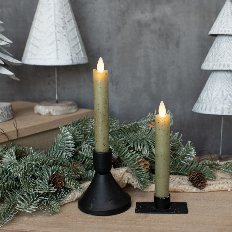 6.75" Moving Flame Taper Candle Set