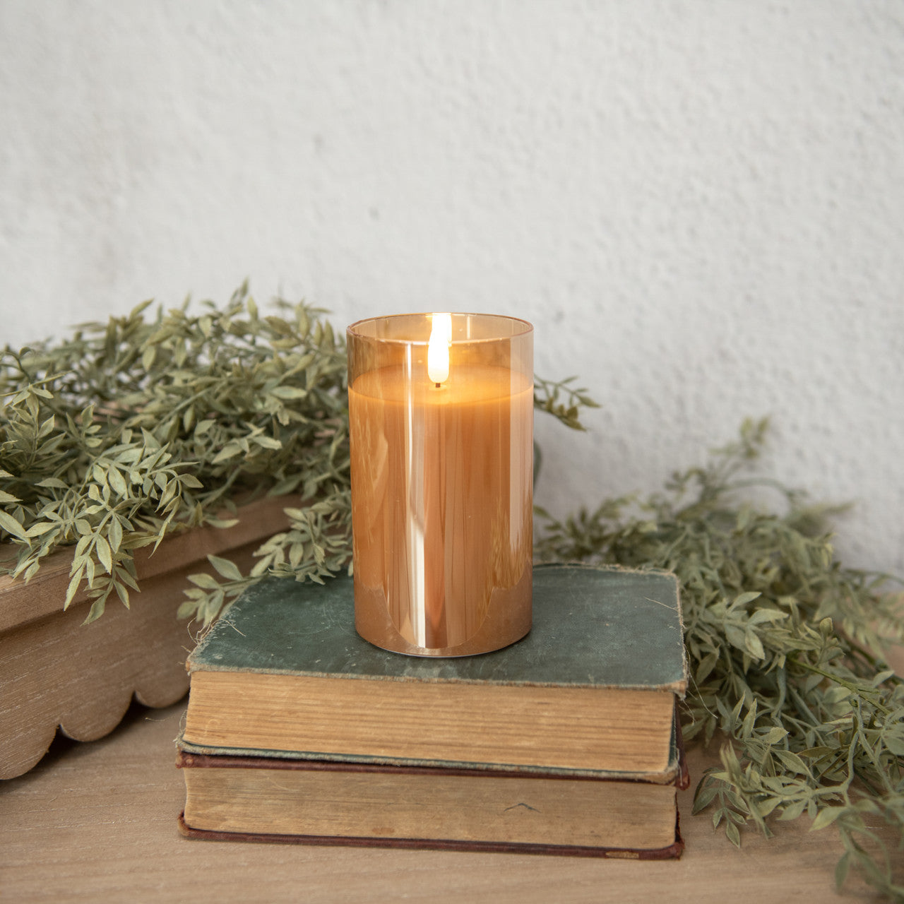5" Glass 3D Flame Candle