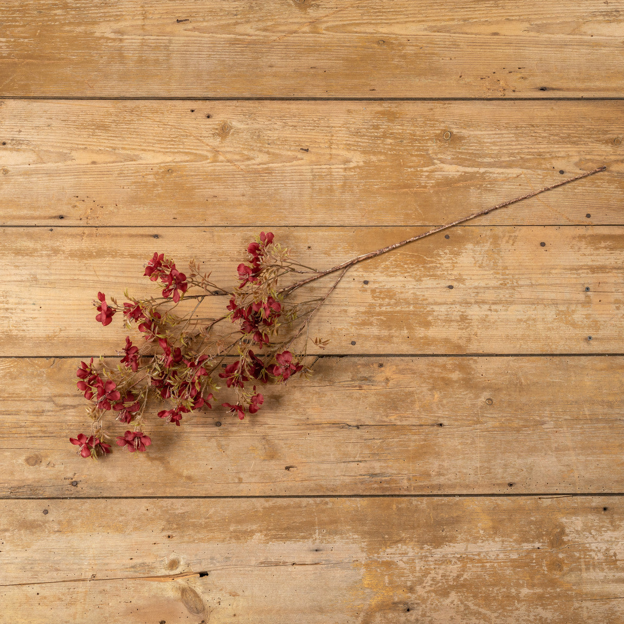 41" Red Pear Blossom Spray