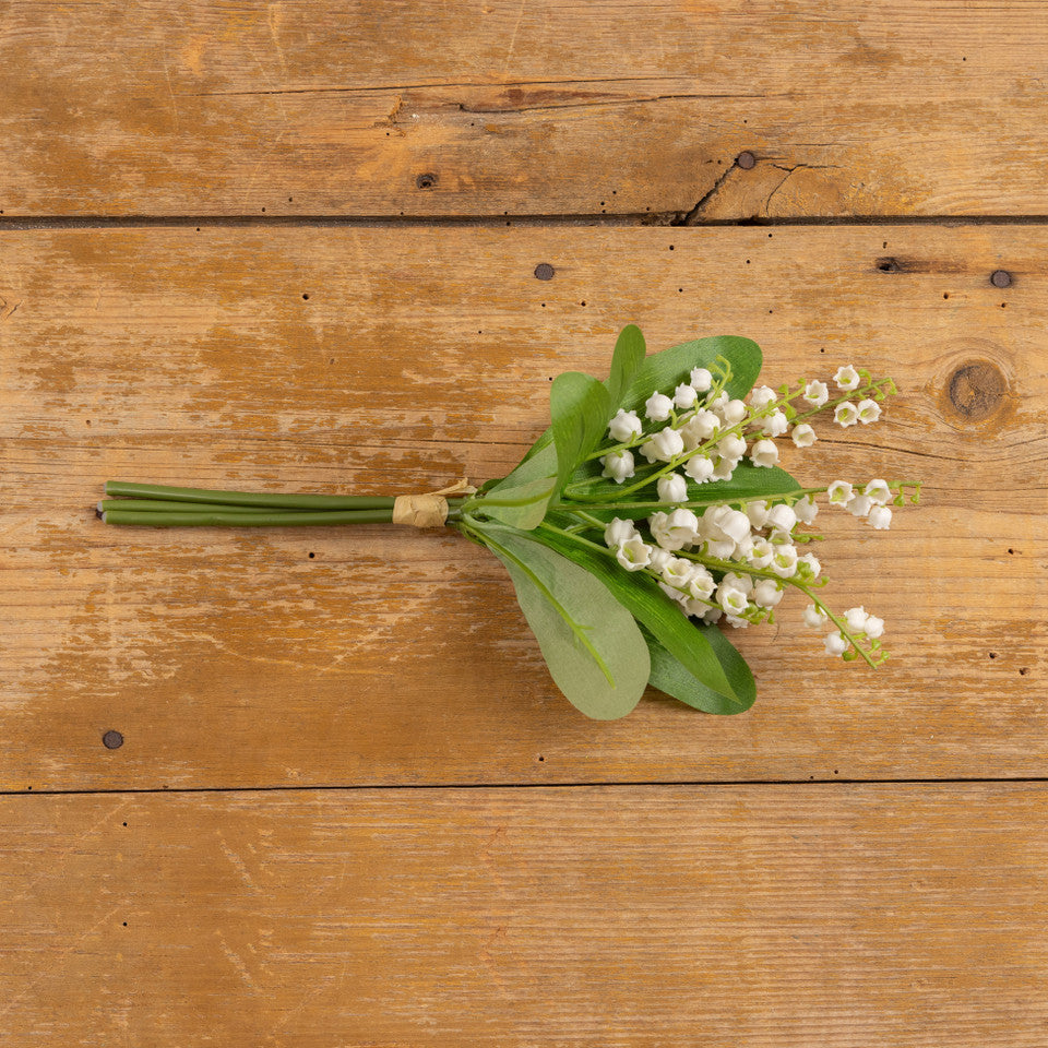 12.75" White Bellflower Bush