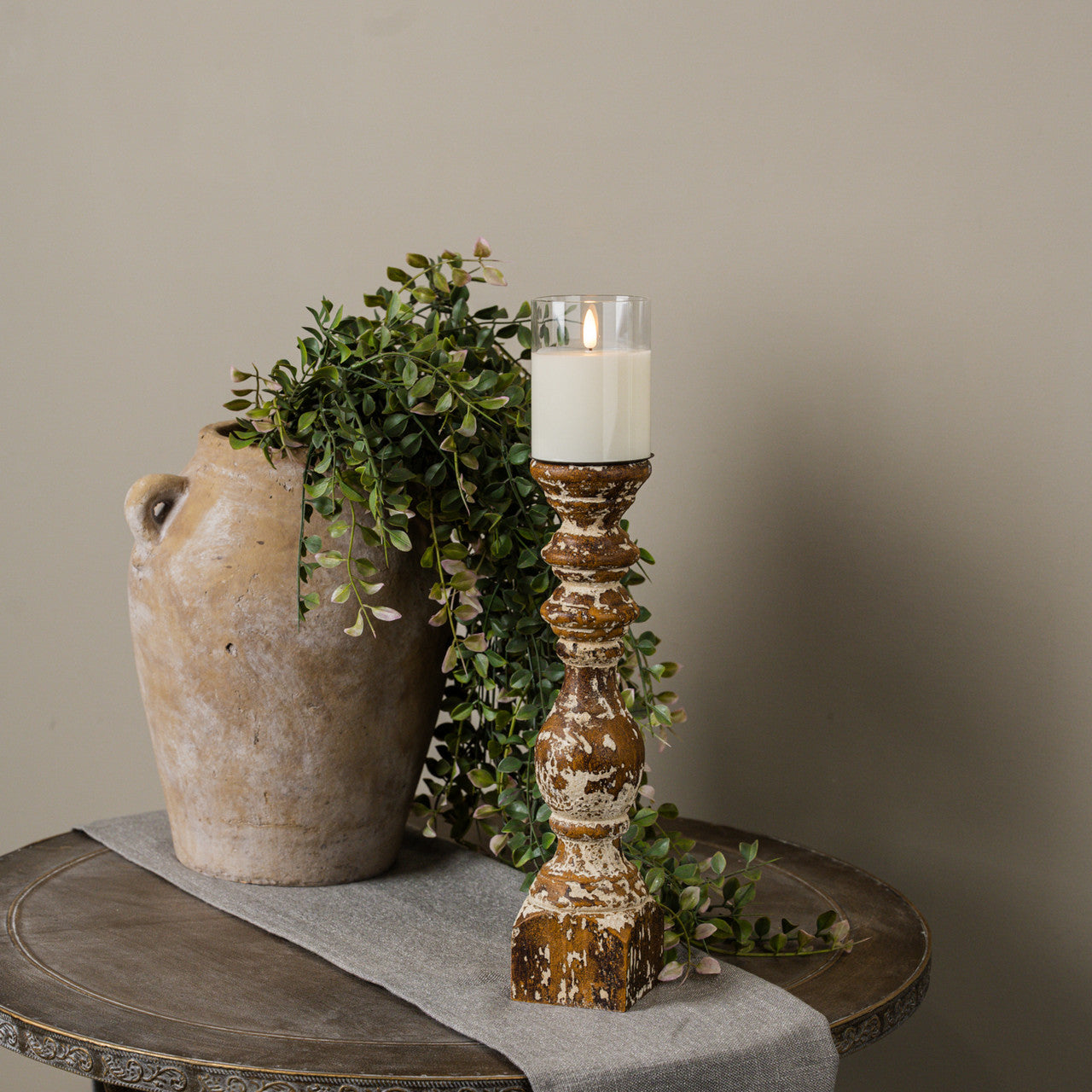 14" Stephanie Pillar Candle Holder